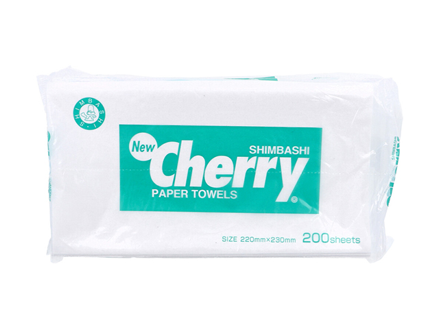 ペーパータオル 新橋製紙 Newcherry ニューチェリー 再生紙100％ 200枚入り X20パック