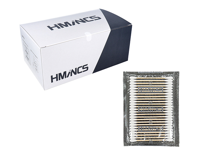 日本製工業用綿棒 平和メディク HMINCS ミンクス レギュラー水滴型タイプ 木軸 RW811 25本X50シート入り