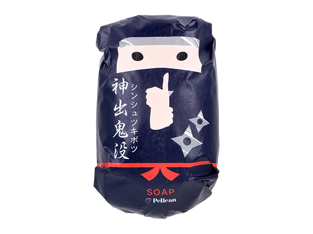 固形石鹸 化粧石鹸 ペリカン 和せっけん 忍者 神出鬼没 新緑の香り 180g X3個