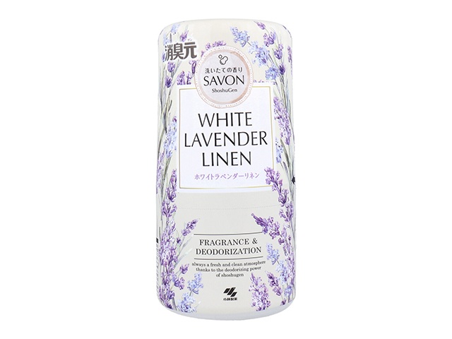 消臭芳香剤 小林製薬 消臭元 SAVON サボン 室内・トイレ用 ホワイトラベンダーリネン 400mL X4個