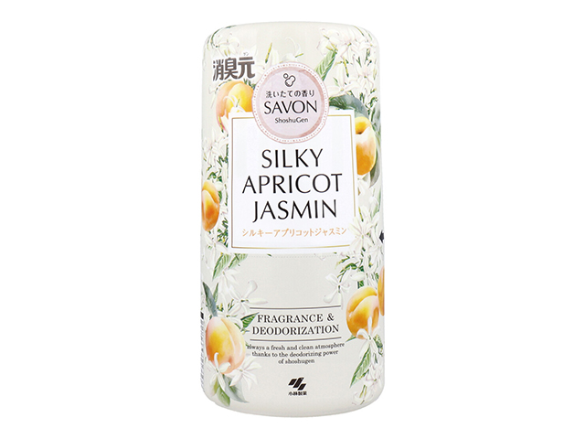 消臭芳香剤 小林製薬 消臭元 SAVON サボン 室内・トイレ用 シルキーアプリコットジャスミン 400mL X6個