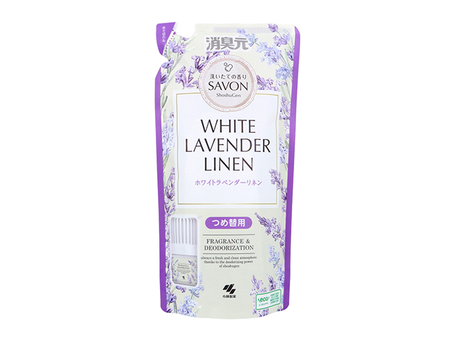 消臭芳香剤 小林製薬 消臭元 SAVON サボン 室内・トイレ用 ホワイトラベンダーリネン 詰替用 400mL X6パック