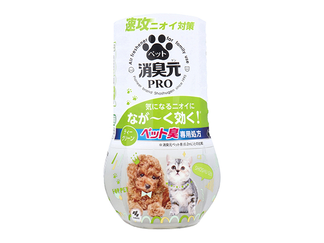 消臭芳香剤 小林製薬 消臭元 PRO プロ 室内・ペット用 ペット臭専用処方 ティーグリーン 400mL X6個