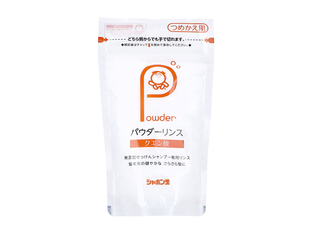 ヘアリンス シャボン玉石けん パウダーリンス クエン酸100% 無添加せっけんシャンプー専用リンス 詰替用 150g X3パック
