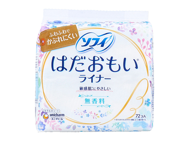 おりもの専用シート ユニ・チャーム ソフィ はだおもいライナー 14cm 無香料 72個入り X5パック