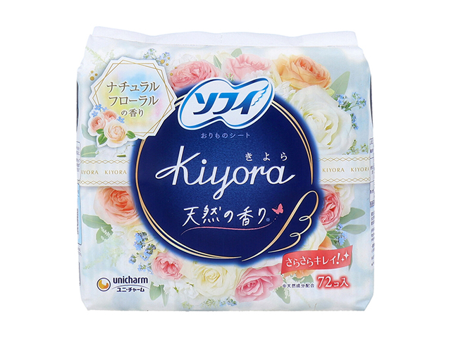 おりもの専用シート ユニ・チャーム ソフィ Kiyora きよら 14cm ナチュラルフローラルの香り 72個入り X5パック