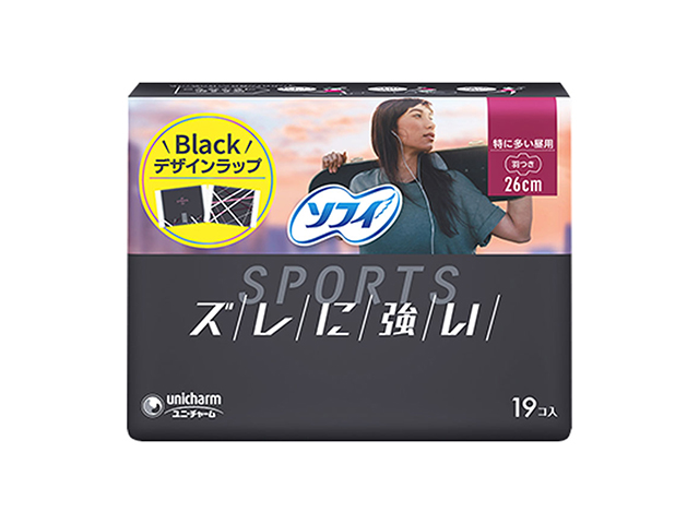 生理用ナプキン ユニ・チャーム ソフィ SPORTS 特に多い昼用 羽つき 26cm 19個入り X6パック