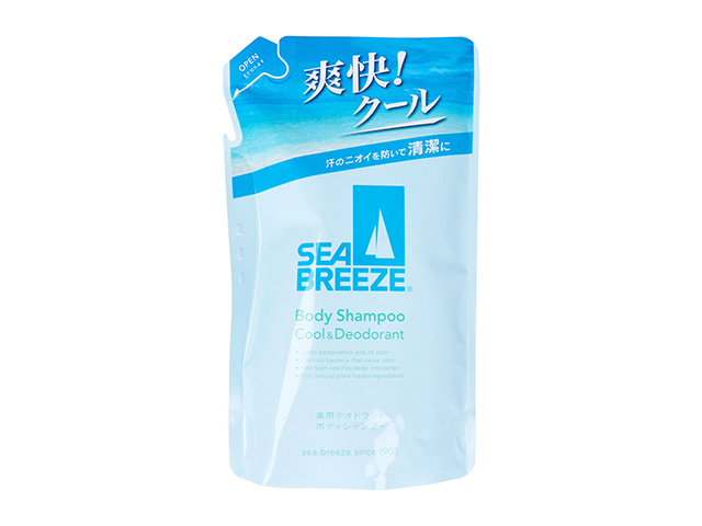 ボディソープ SEABREEZE シーブリーズ 薬用デオドラント ボディシャンプー クール＆デオドラント 詰替用 330mL X5パック