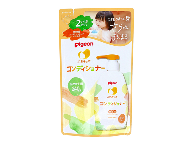子ども用ヘアコンディショナー ピジョン ぷちキッズ 2才頃～ 弱酸性 フレッシュアップルの香り 詰替用 240g X3パック
