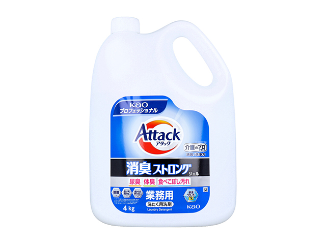 洗濯用合成洗剤 花王 アタック 消臭ストロングジェル 弱アルカリ性 フレッシュハーブの香り 業務用 4kg