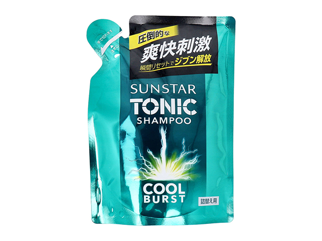 ヘアシャンプー サンスター トニックシャンプー COOL BURST シトラスハーブの香り 詰替用 340mL X6パック