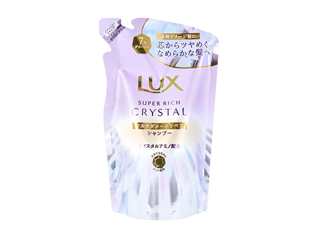 ヘアシャンプー ユニリーバ・ジャパン LUX ラックス スーパーリッチクリスタル マルチダメージリペア ノンシリコン 優雅なスズラン＆ジャスミンの香り 詰替用 300g X3パック