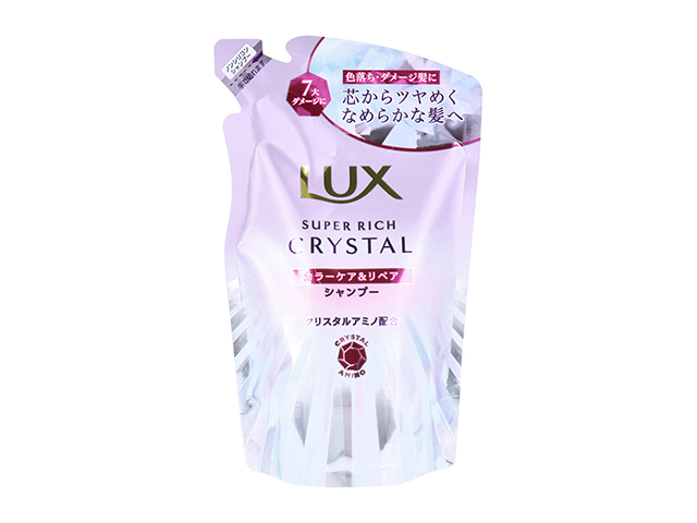 ヘアシャンプー ユニリーバ・ジャパン LUX ラックス スーパーリッチクリスタル カラーケア＆リペア ノンシリコン 甘酸っぱいアップル＆シトラスの香り 詰替用 300g X3パック