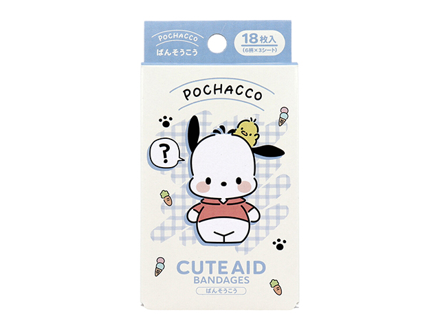 キャラクター救急絆創膏 サンタン CUTEAID ポチャッコ 6デザインX3シート 18枚入り X6箱