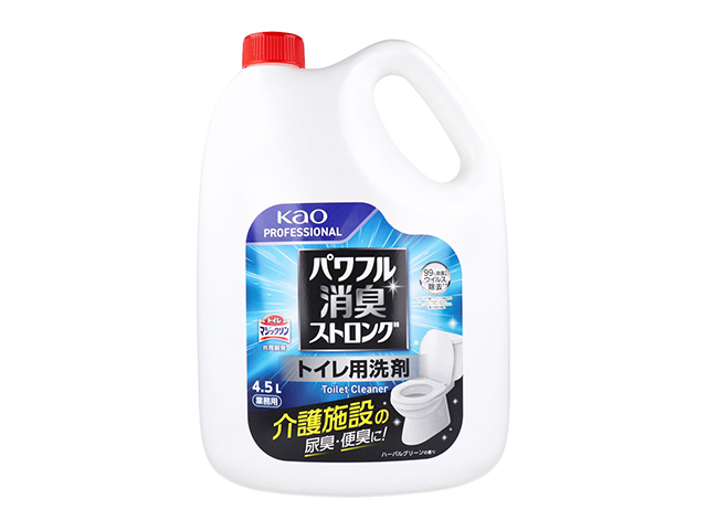 トイレ用合成洗剤 花王 業務用 パワフル消臭ストロング 中性 ハーバルグリーンの香り 4.5L