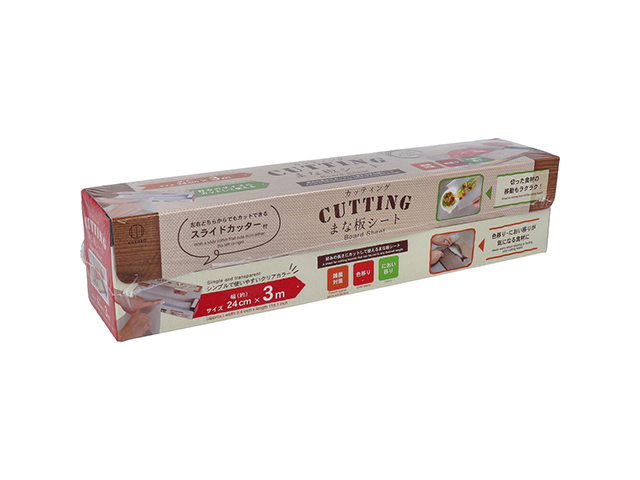 カッティングまな板シート 小久保工業所 スライドカッター付き クリアカラー 24cm×3m X5箱