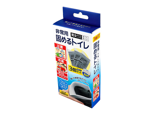 非常用簡易トイレ ハック 固めるトイレ 凝固剤入り 対応水量／約300mL 3個セット X10箱