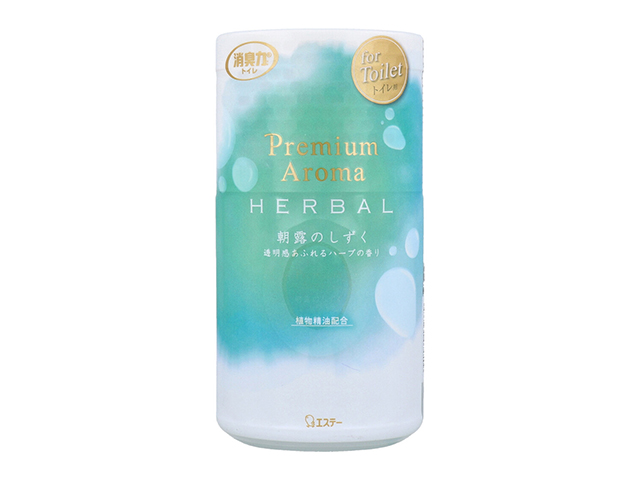 トイレ用消臭芳香剤 エステー トイレの消臭力 プレミアムアロマ 朝露のしずく 透明感あふれるハーブの香り 400mL X6個