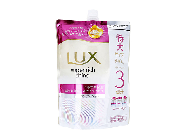 ヘアコンディショナー ユニリーバ・ジャパン LUX ラックス スーパーリッチシャイン モイスチャー うるツヤ保湿 ジューシーフルーツと華やかフローラルの香り 詰替用 840g X3パック