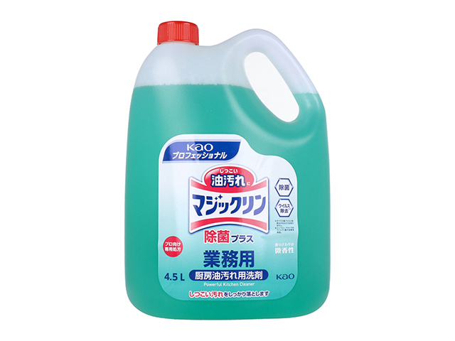 厨房油汚れ用洗剤 花王 業務用 マジックリン 除菌プラス アルカリ性 微香性 4.5L
