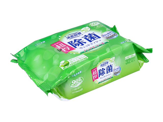 除菌ウェットティシュ iiもの本舗 清潔習慣 ノンアルコール 超厚手 アルミ包装 32枚入り X30パック