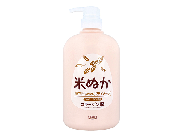 ナチュラルボディソープ CLOVER 米ぬか フローラルブーケの香り 800mL X3本
