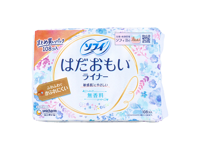 おりもの専用シート ユニ・チャーム ソフィ はだおもいライナー 14cm 無香料 108個入り X3パック
