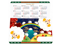 販促用 贈答用 景品 粗品 カレンダー付き干支ティッシュ 40W 100箱