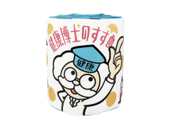 林製紙 啓発用トイレットペーパー 健康博士のすすめ ダブル30m 再生紙100％ 個包装100個