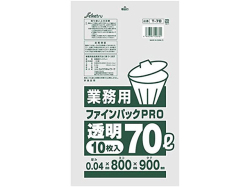 業務用ごみ袋 セイケツネットワーク T-70 ファインパックPRO 特厚70L 透明 10枚入りＸ30パック