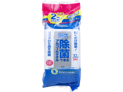 除菌ウェットティッシュ エリエール 除菌できるアルコールタオル 携帯用32枚入り 2個パックＸ10個