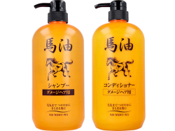 ジュンラブ 馬油シャンプー＋コンディショナー 1000mLセット ダメージヘア用 フルーティフローラルの香り