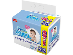 ベビー用おしりふき レック 水99.9％ ふんわりおしりふき 80枚 8個入り X3パック