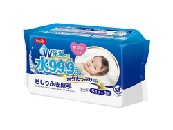 ベビー用おしりふき レック 水99.9％ 水分たっぷりおしりふき厚手 54枚 3個入り X8パック