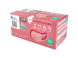 日本製3層不織布マスク 大王製紙 エリエール ハイパーブロックマスク エリカラ ローズ ふつうサイズ 30枚入り X6箱