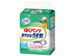 大人用紙おむつ リフレ はくパンツ 軽やかなうす型 約2回分吸収 男女共用 Mサイズ 22枚入り X6パック 医療費控除対象品
