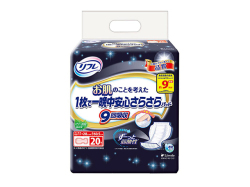 大人用紙おむつ リフレ お肌のことを考えた1枚で一晩中安心さらさらパッド 約9回分吸収 男女共用 20枚入り X6パック 医療費控除対象品