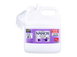 ライオン 業務用 NANOXone ナノックスワン 洗たく用高濃度洗剤 高濃度コンプリートジェル ニオイ専用 パウダリーソープの香り 4kg