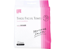 平和メディク ライフ フェイシャルタオル コットン100％ 厚めタイプ 25枚入り X12パック