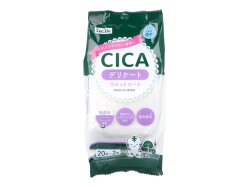 レック CICA デリケートウエットシート トイレに流せる 水99% 無添加 ツボクサエキス配合 20枚 2個入り X6パック