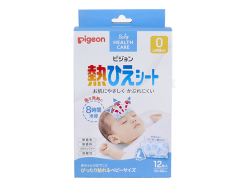 ベビー用冷却ジェルシート ピジョン 熱ひえシート 無香料 無着色 弱酸性 ペンギン柄入り 2枚X6パック 12枚入り X6箱