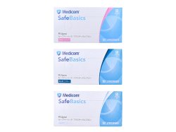 使い捨てプラスチックエプロン メディコム SafeBasics セーフベーシック 未滅菌 袖なし フリーサイズ 50枚入り X3箱 サイズ選択可