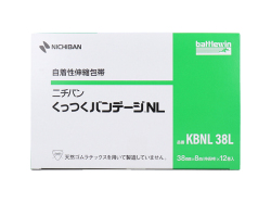 テーピングテープ ニチバン バトルウィン 自着性伸縮包帯 くっつくバンデージNL KBNL38L 38mmX8m 12巻入り