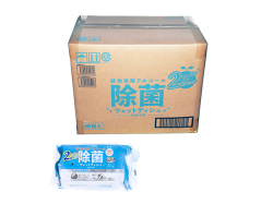 【ケース販売】 除菌ウエットティシュ iiもの本舗 清潔習慣 植物発酵アルコール お出かけ用 アルミ包装 22枚 2個入り X60パック入