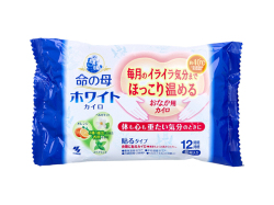 使い捨てカイロ 小林製薬 命の母 ホワイトカイロ おなか用カイロ 貼るタイプ 12時間用 8個入り X10パック