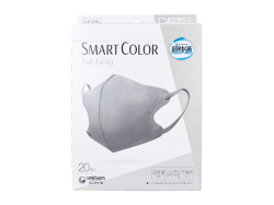 不織布マスク ユニ・チャーム 超快適マスク SMARTCOLOR スマートカラー アッシュグレー ふつうサイズ 20枚入り X3箱