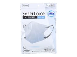 不織布マスク ユニ・チャーム 超快適マスク SMARTCOLOR スマートカラー MYPALETTE マイパレット ホワイトxグレー ふつうサイズ 7枚入り X6パック
