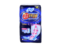 生理用ナプキン ユニ・チャーム ソフィ 超熟睡 一晩中モレ安心 ふんわり安心タイプ 特に多い夜用 羽つき 42cm 10個入り X8パック