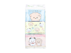 キャラクターポケットティッシュ ハヤシ商事 水に流せるプリントティシュ いしよわちゃん 8組16枚 6個入り X15パック