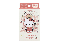 キャラクター救急絆創膏 サンタン CUTEAID ハローキティ 6デザインX3シート 18枚入り X10箱